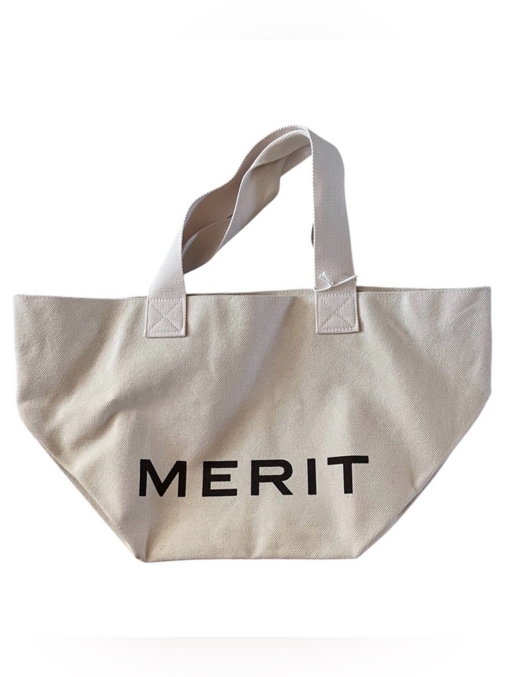Merit Beauty Canvas The Everything Large Tote Carryall Bag Large